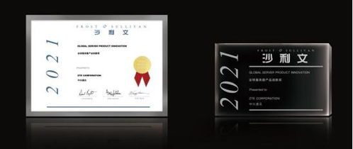沙利文授予中興通訊2021年度全球服務器產品創新獎，瀚訊實力彰顯技術創新